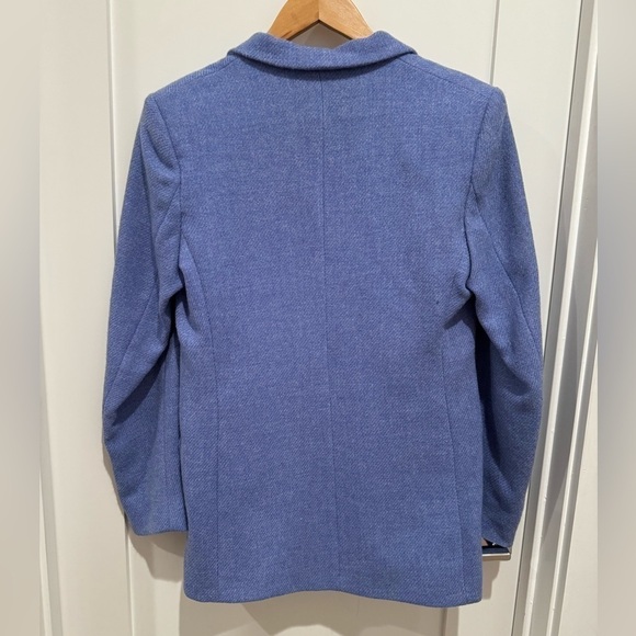 CYRILLIS Paris 100% wool fitted blazer blue size 8 C3 preppy academia - Picture 11 of 13